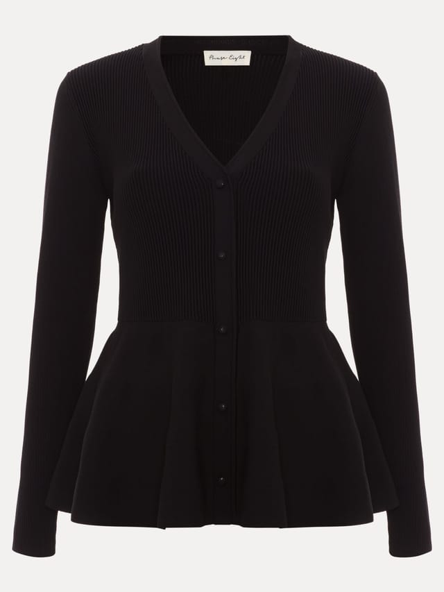 Phase Eight Phase Eight Women's Roma Peplum Cardigan in Black - 2