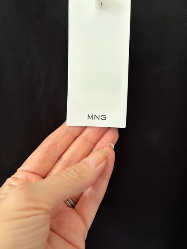Mango Mango (MNG) Black Linen Mix Co-ord Set – Wide Leg Trousers & Halter Cami Top – BNWT size Medium