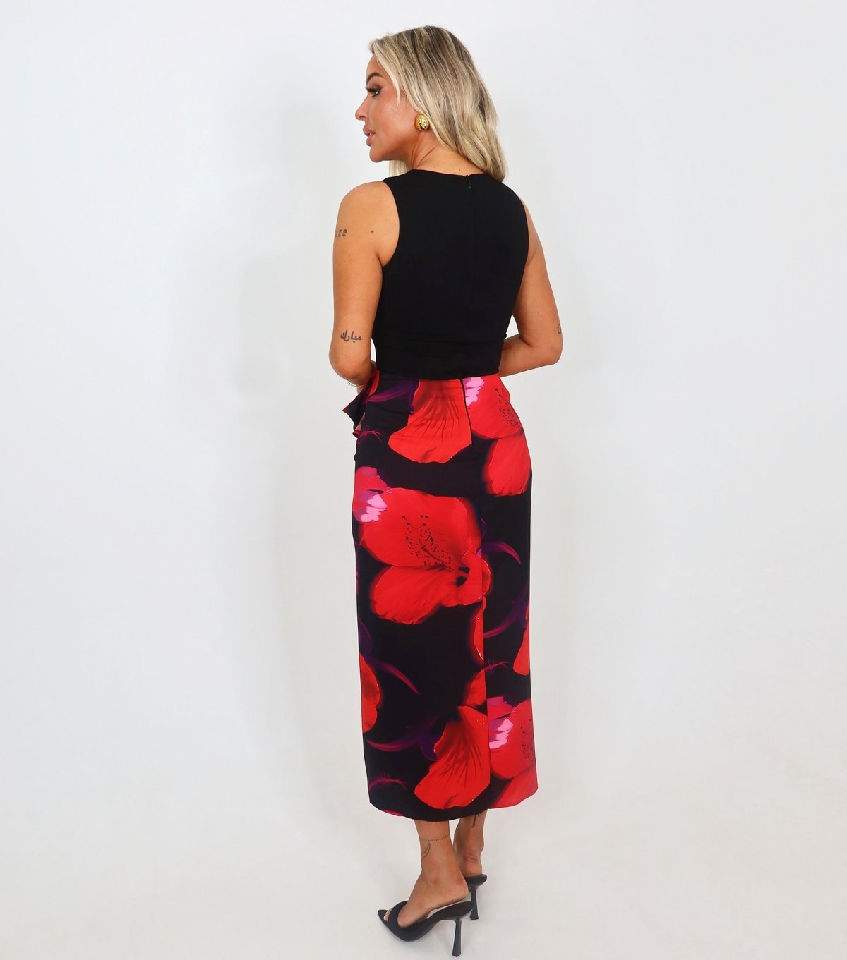 AX Paris Women's Red Floral Sleeveless Midi Dress AX Paris New Look - 3