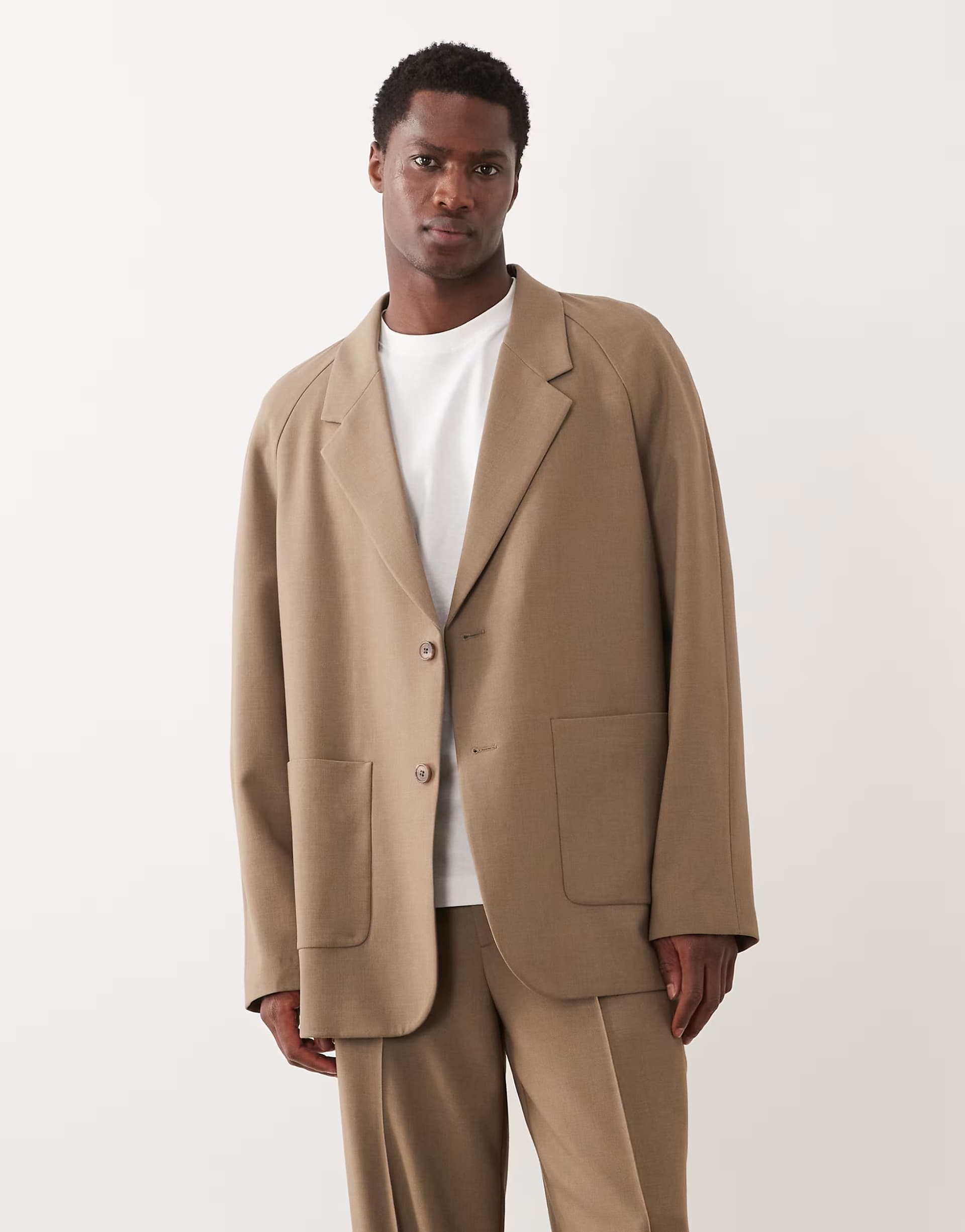ASOS ASOS DESIGN slouchy oversized suit jacket in camel