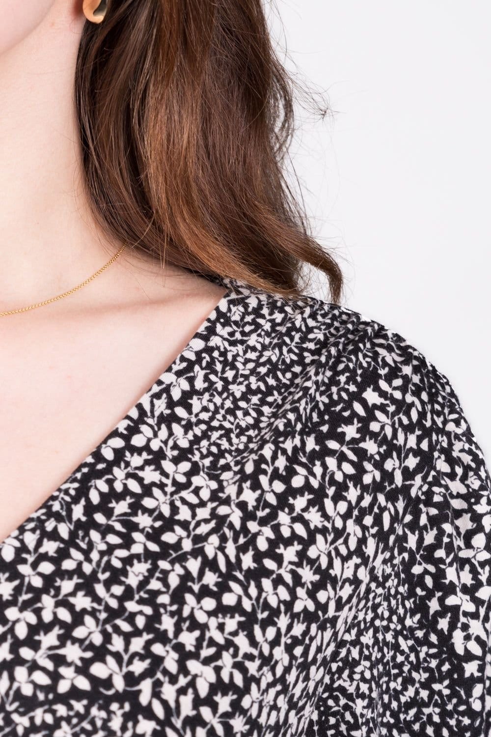 SOLO SOLO Women's Black & White Floral Midi Dress - 4
