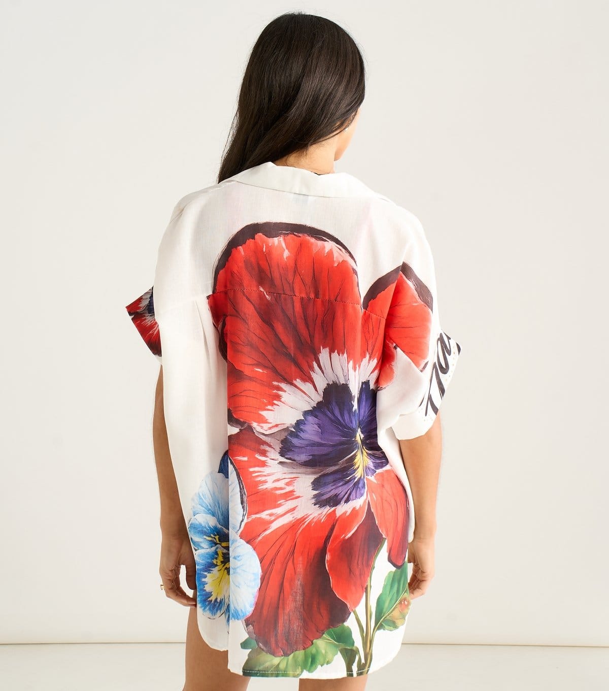 Gini London Women's White Floral Print Shirt Gini London New Look - 4