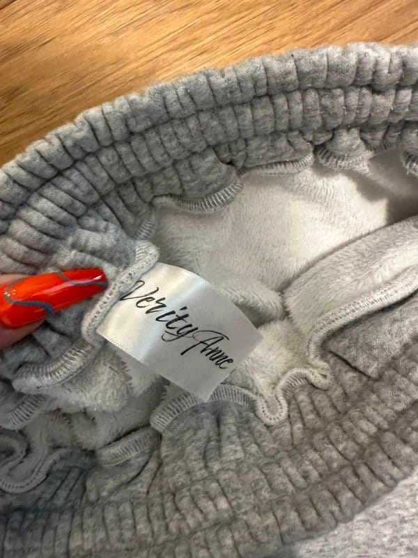 verity Anne Verity Anne Grey Oversized Joggers | Ethical Slow Fashion | Cosy Luxe Loungewear | Size 10 - 1