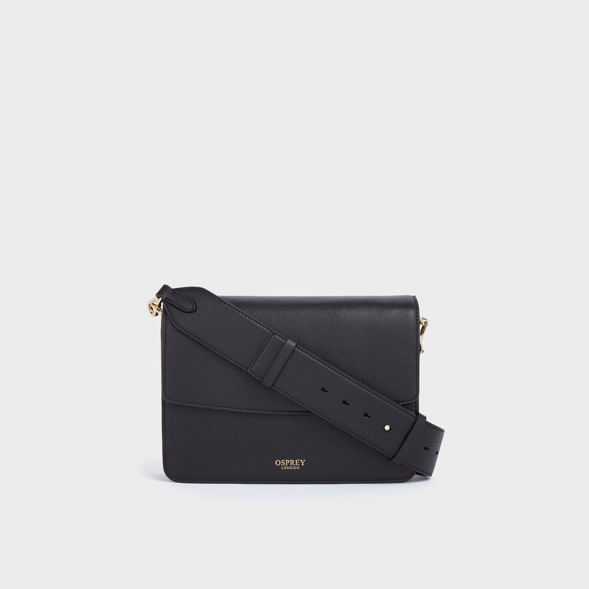 OSPREY LONDON OSPREY LONDON Women's The Margot Leather Crossbody Bag in Black