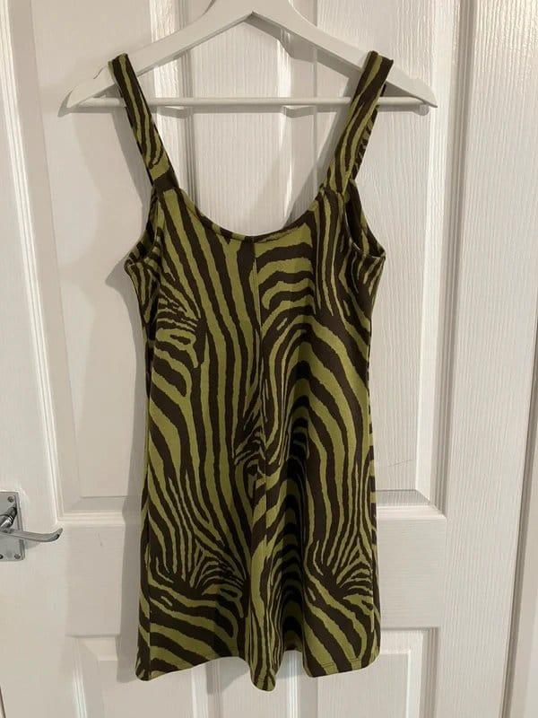 Bershka Green Striped Bershka Dress - 1
