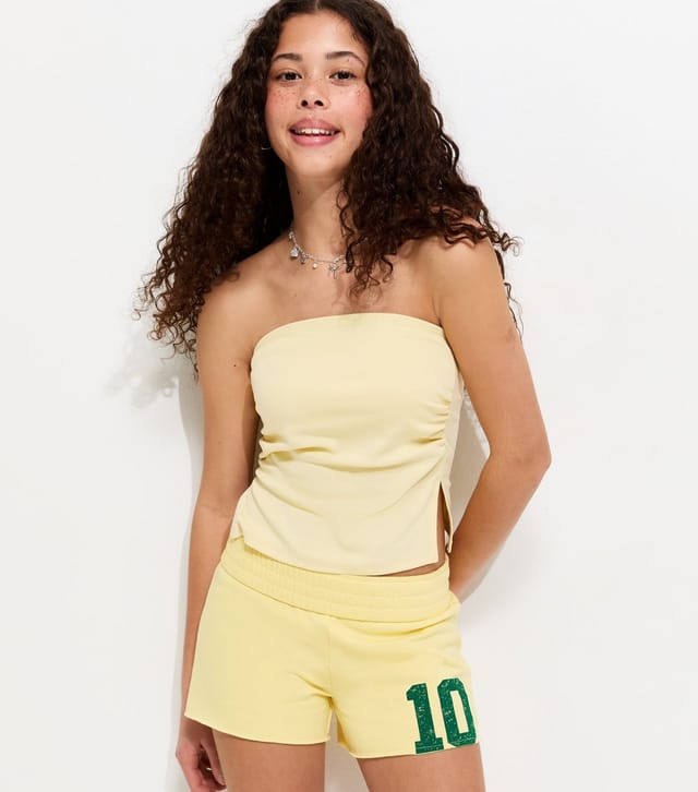 New Look Girls' Yellow 10 Logo Jersey Shorts New Look - 2