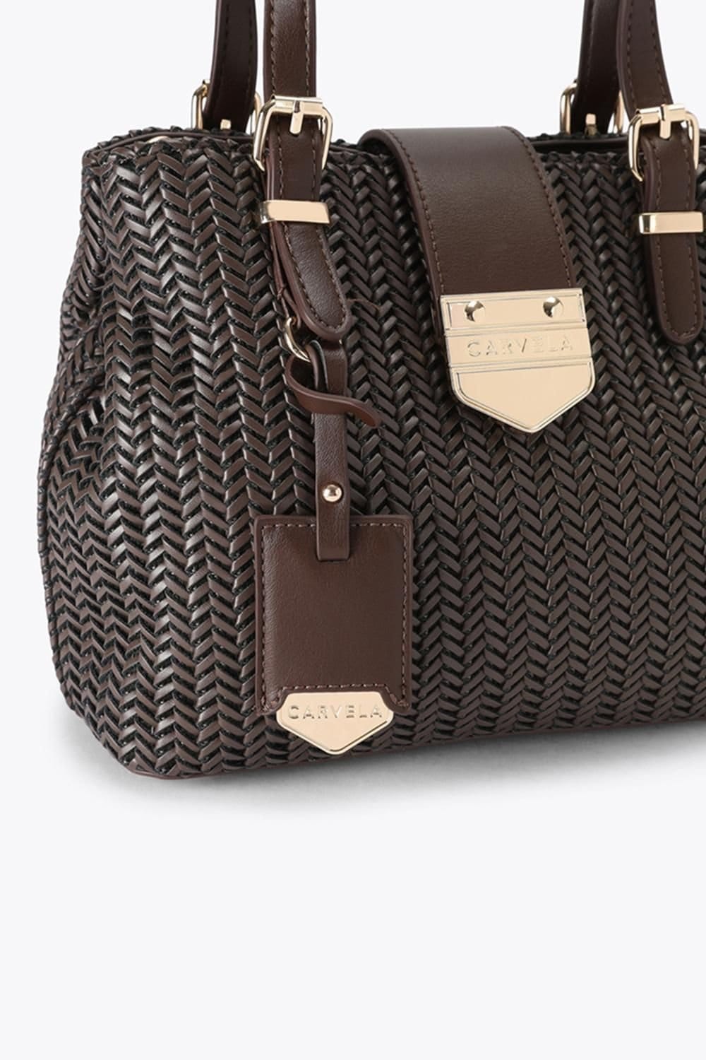 Carvela Carvela Women's 'Maria Mini Weave' Bag in Brown - 4