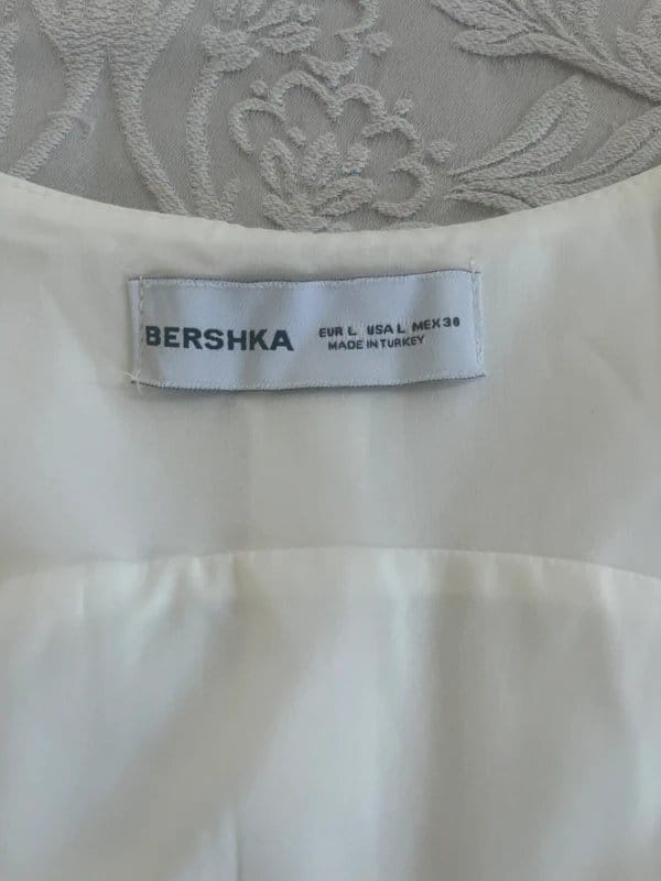 Bershka Cream Satin Waistcoat