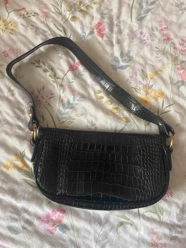 ASOS Black Patent Shoulder Bag