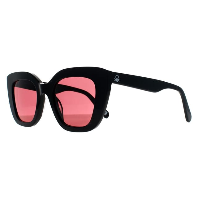 Benetton Benetton Women's Cat Eye Black Burgundy BE5061 - 2