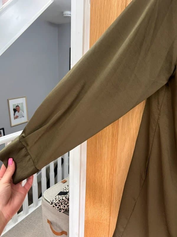 New Look Newlook ruched front shirt khaki dress plus size size 18