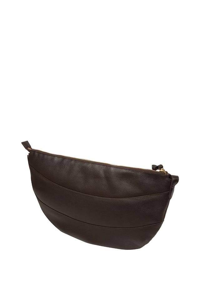 Pure Luxuries London Pure Luxuries London Women's 'Emilia' Leather Cross Body Bag in Dark Brown - 3