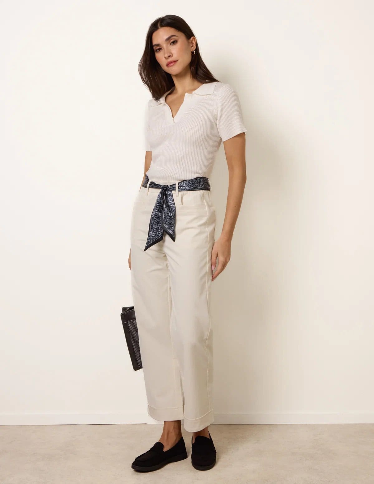 Blue Vanilla Scarf Belt Trousers - 4