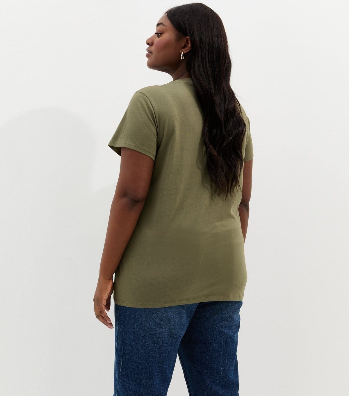 New Look Women's Plus Size Green Cotton Mystical Sun T-Shirt Curves New Look - 4