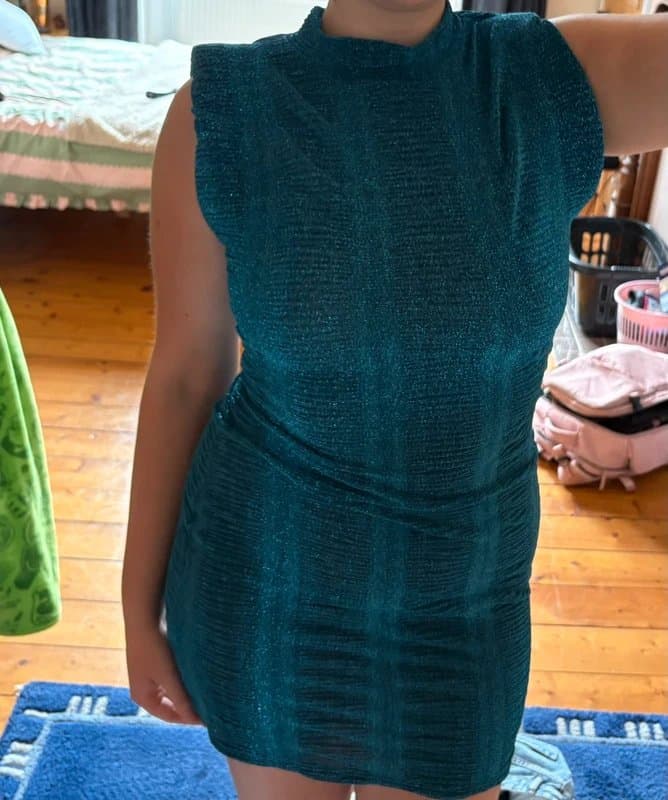 ASOS Design ASOS blue textured bodycon mini dress
