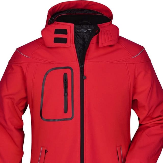 James and Nicholson James and Nicholson Men's Winter Soft Shell Jacket in Red - 2