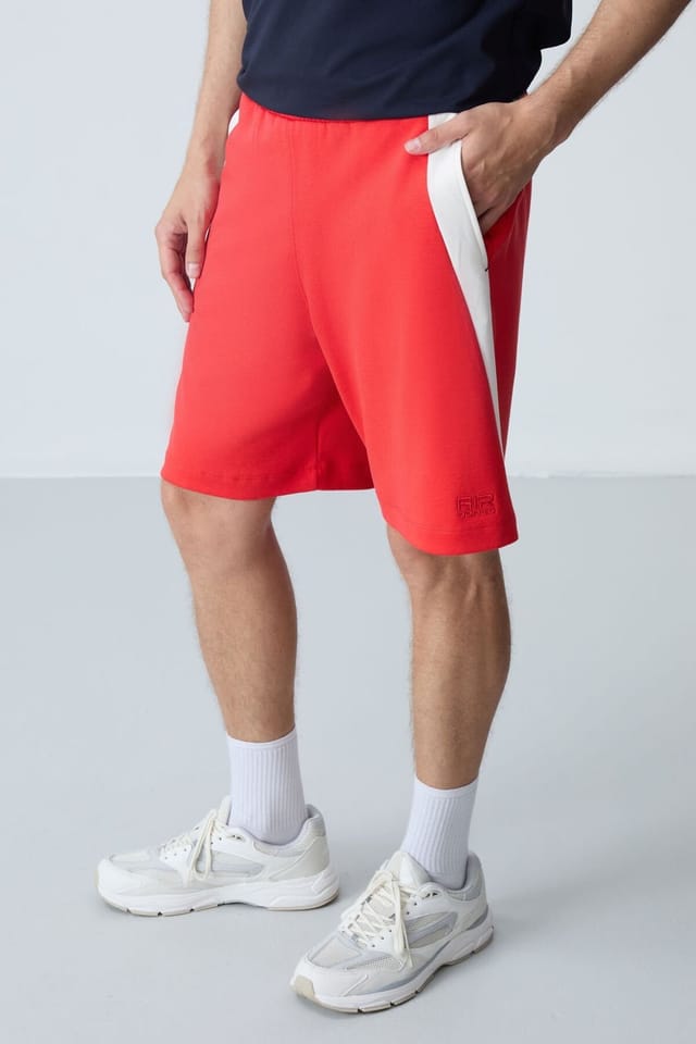Tommy Life Tommy Life Men's Cotton Blend Sweat Shorts in Red - 2