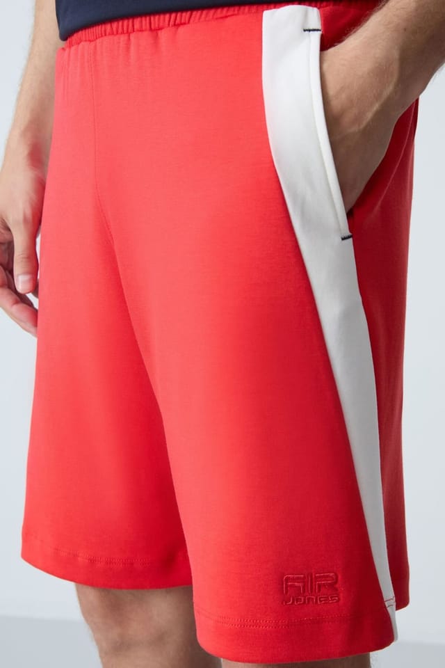Tommy Life Tommy Life Men's Cotton Blend Sweat Shorts in Red - 3