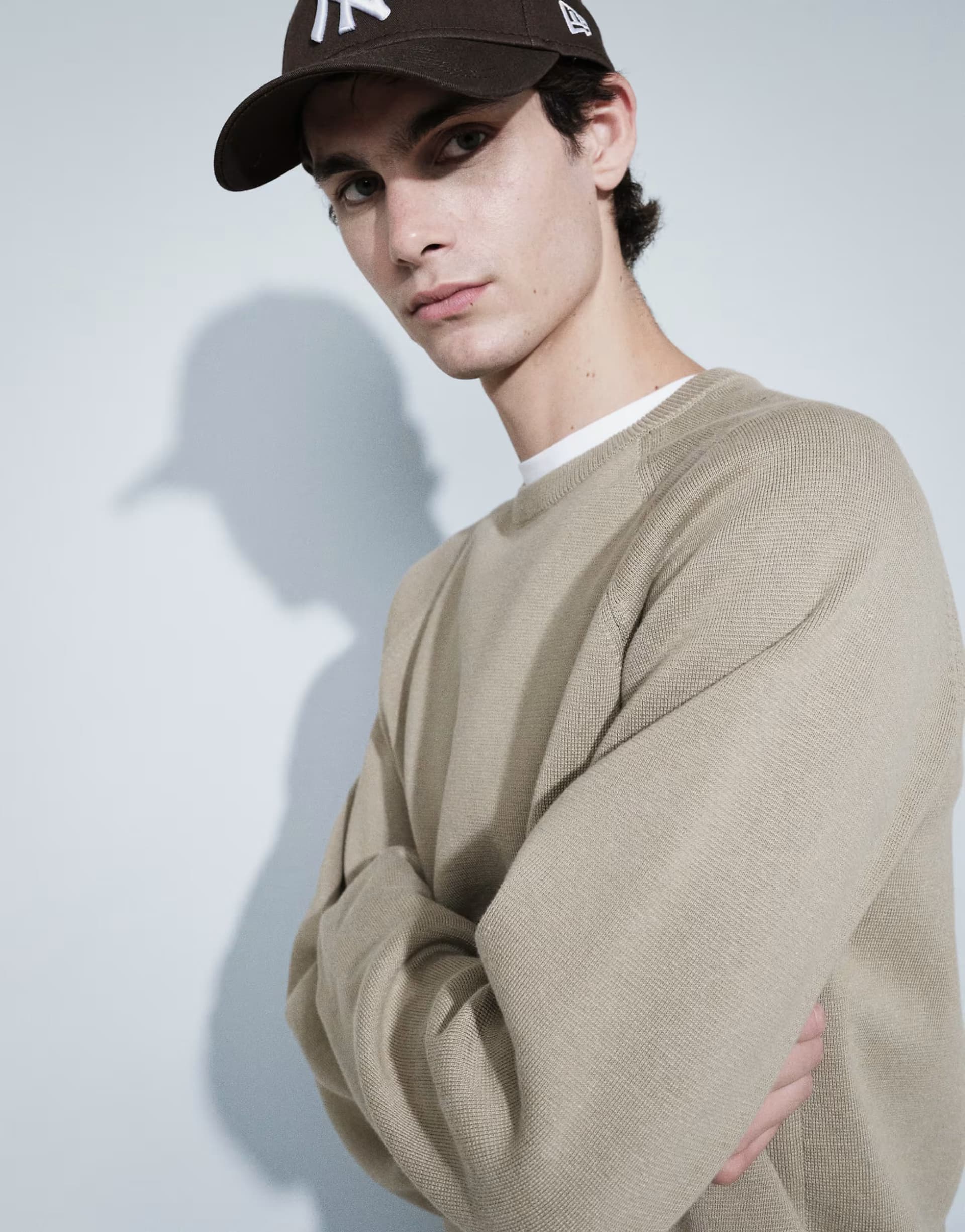 ASOS ASOS DESIGN relaxed compact knitted jumper in sage