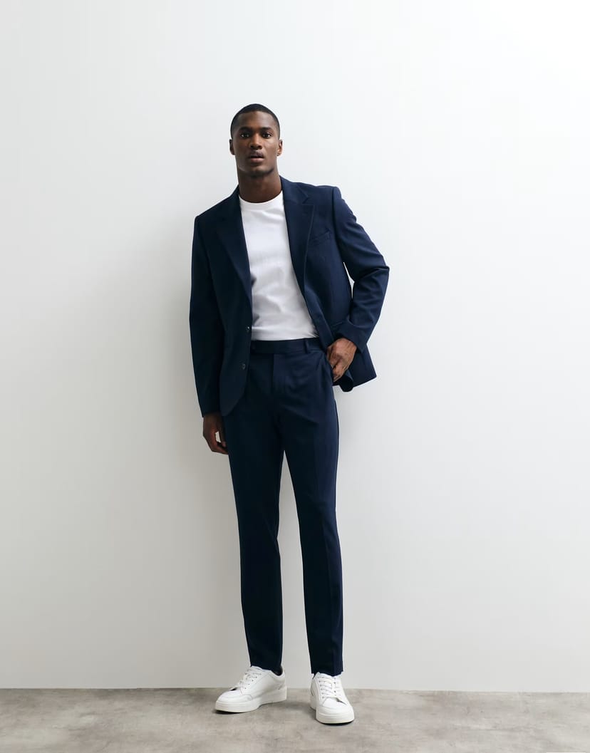 ASOS ASOS DESIGN FlexMax™ skinny suit trousers in navy - 1