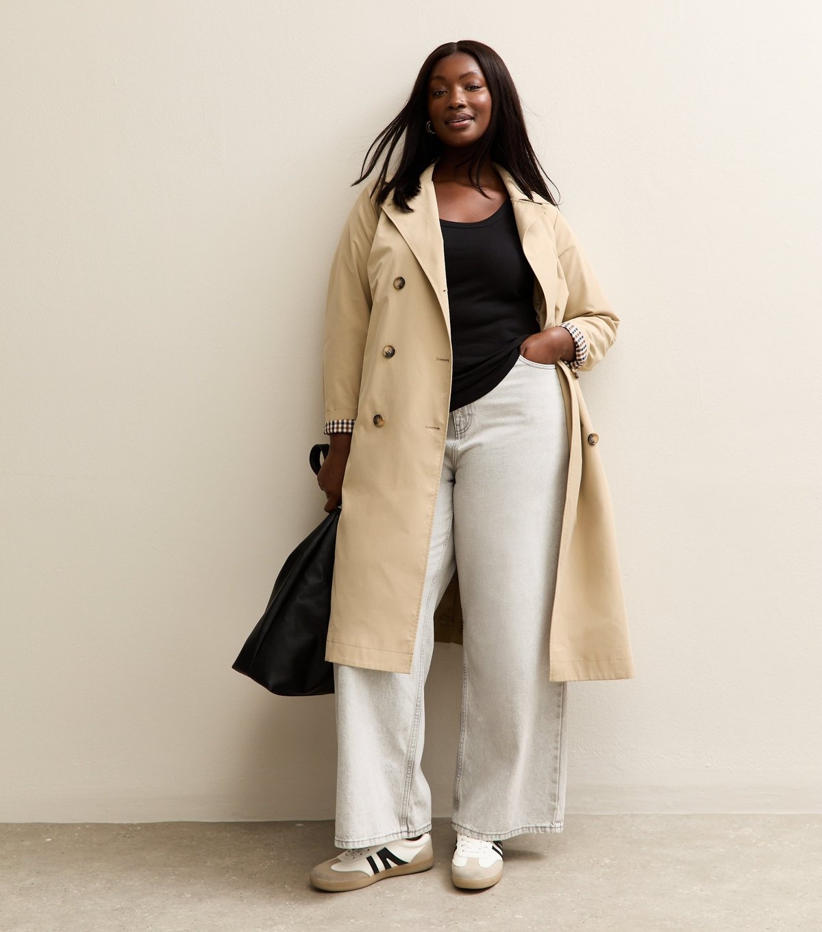 New Look Women's Plus Size Black Ribbed Scoop Neck Vest Curves New Look - 3