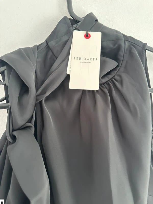 Ted Baker Ted baker satin halterneck top new black 6 size 0 bnwt tank vest occasion