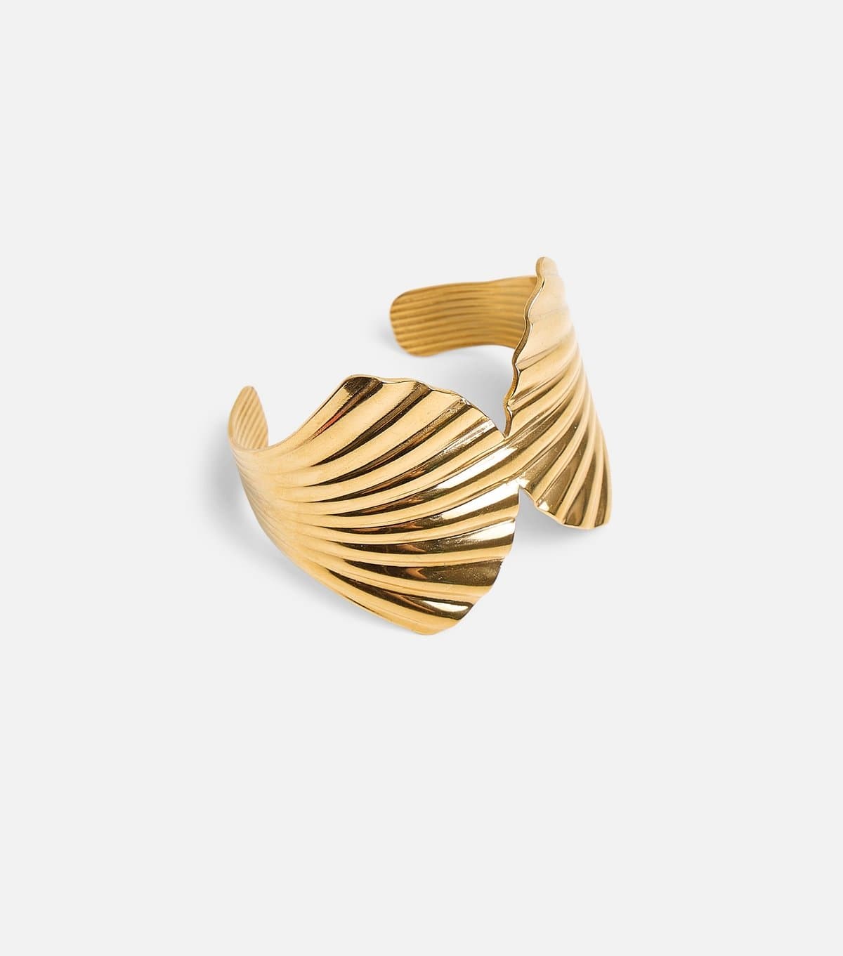Public Desire Public Desire Gold Tone Adjustable Shell Cuff Bracelet