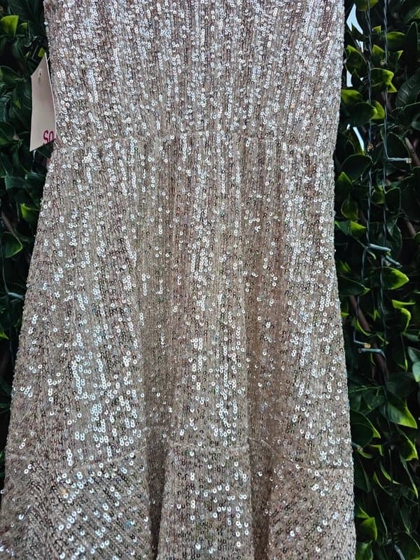 SO Gold Sequin Dress Size S (UK 8–10) bnwt Party / Occasion Dress Sparkly Pretty