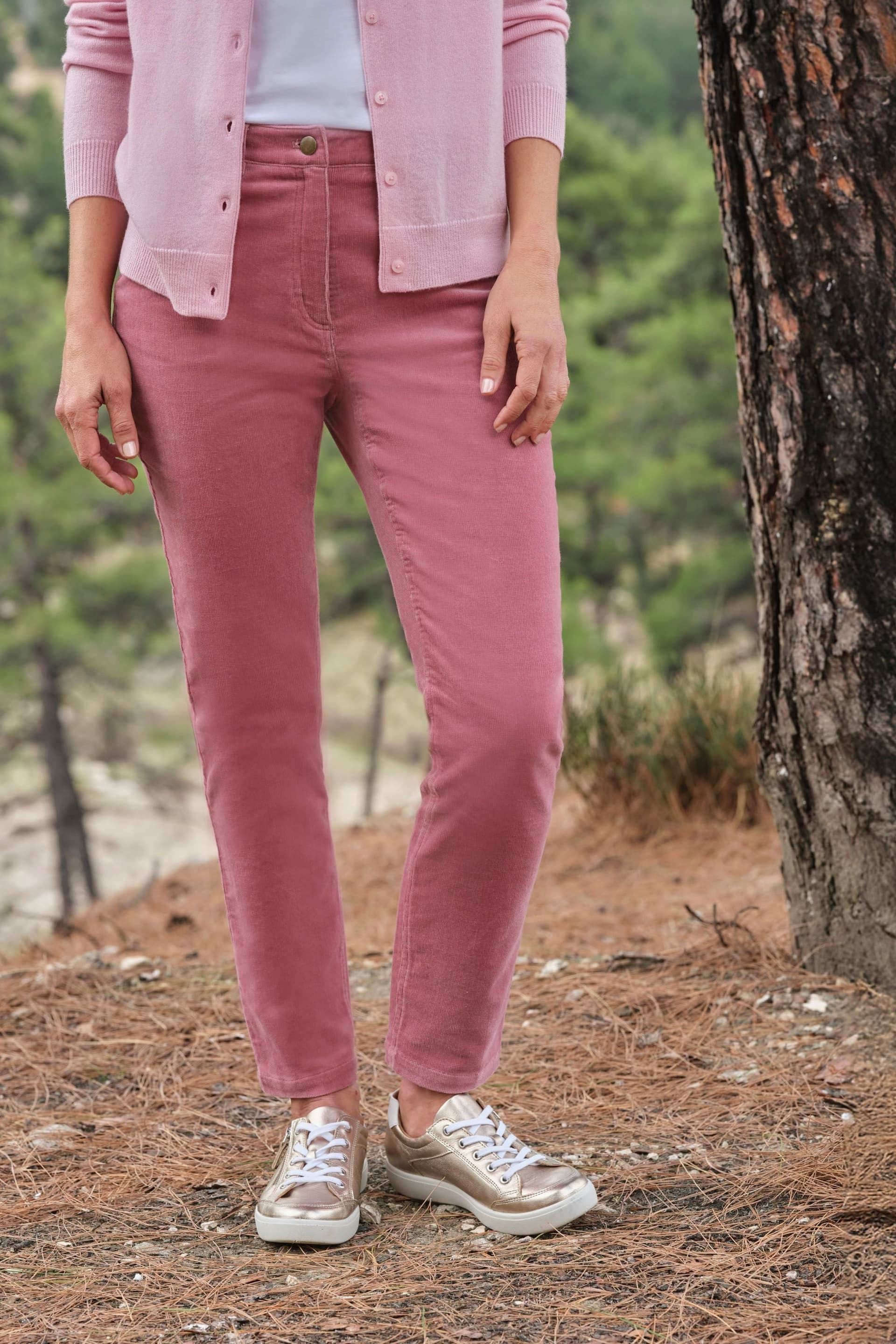 WoolOvers WoolOvers Pink Cotton Straight Leg Cord Jeans