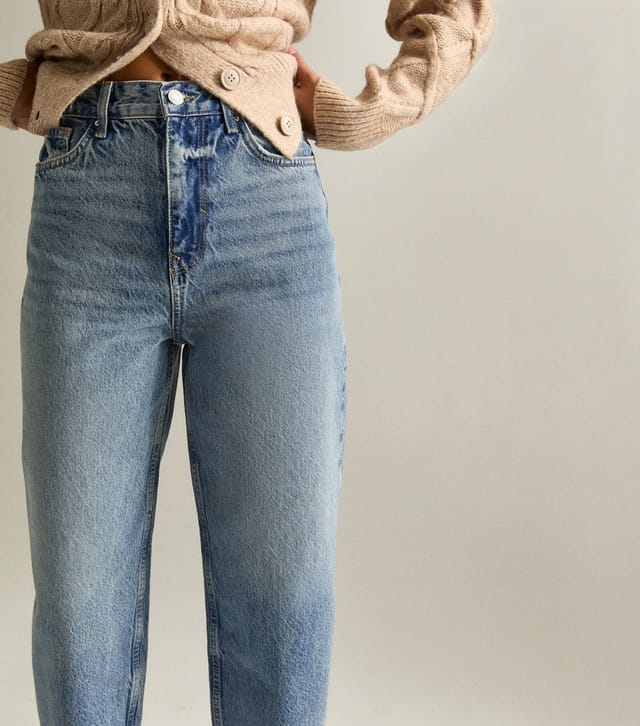 New Look Women's Blue Ankle Grazer Barrel Leg Jeans New Look - 3