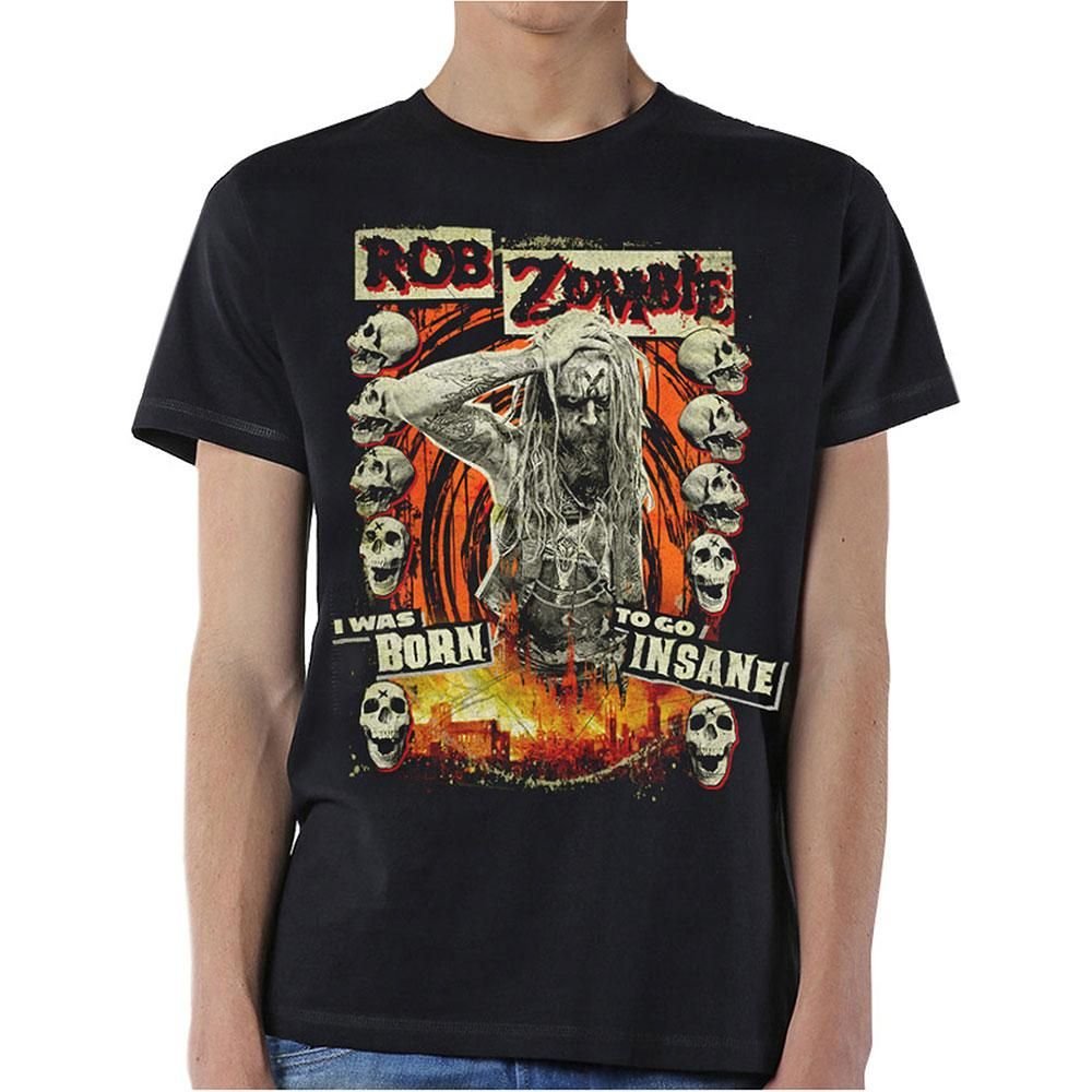 Rob Zombie Rob Zombie Men's Born To Go Insane T-Shirt in Black - 3