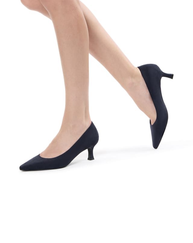 Paradox London Paradox London Women's Tova' Stiletto Heel Court Shoes in Navy - 2