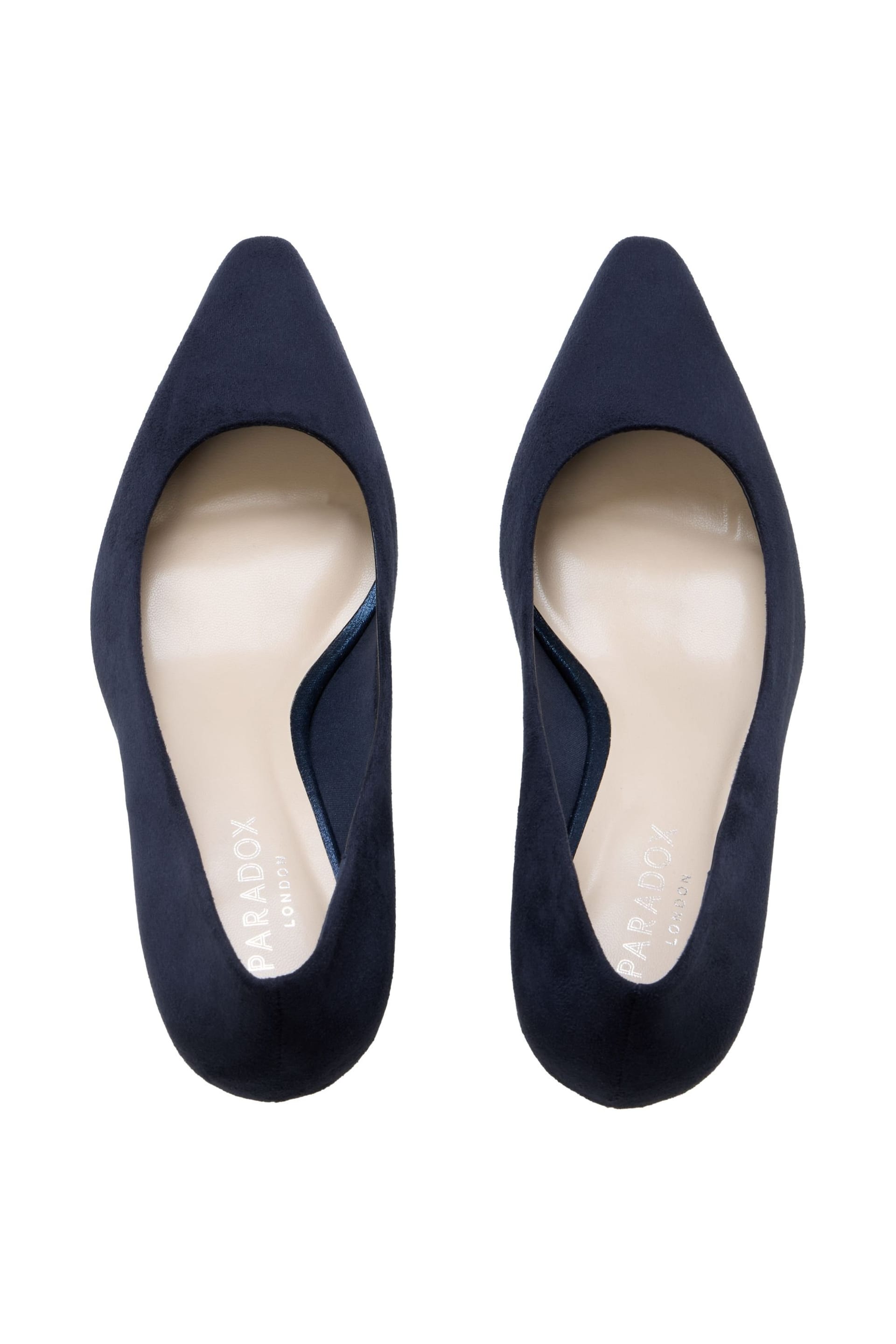 Paradox London Paradox London Women's Tova' Stiletto Heel Court Shoes in Navy - 4