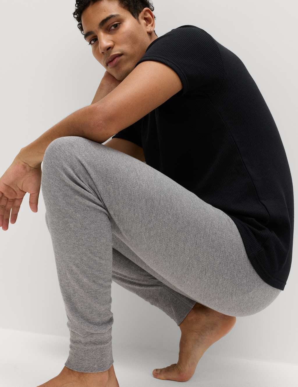 M&S Grey Thermal Long Johns for Men