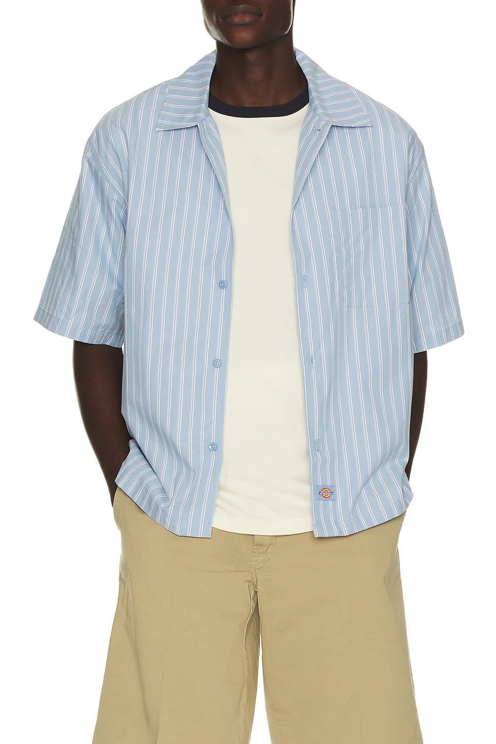 revolve Dickies Blue Stripe Short-Sleeve Shirt in Endless Sky