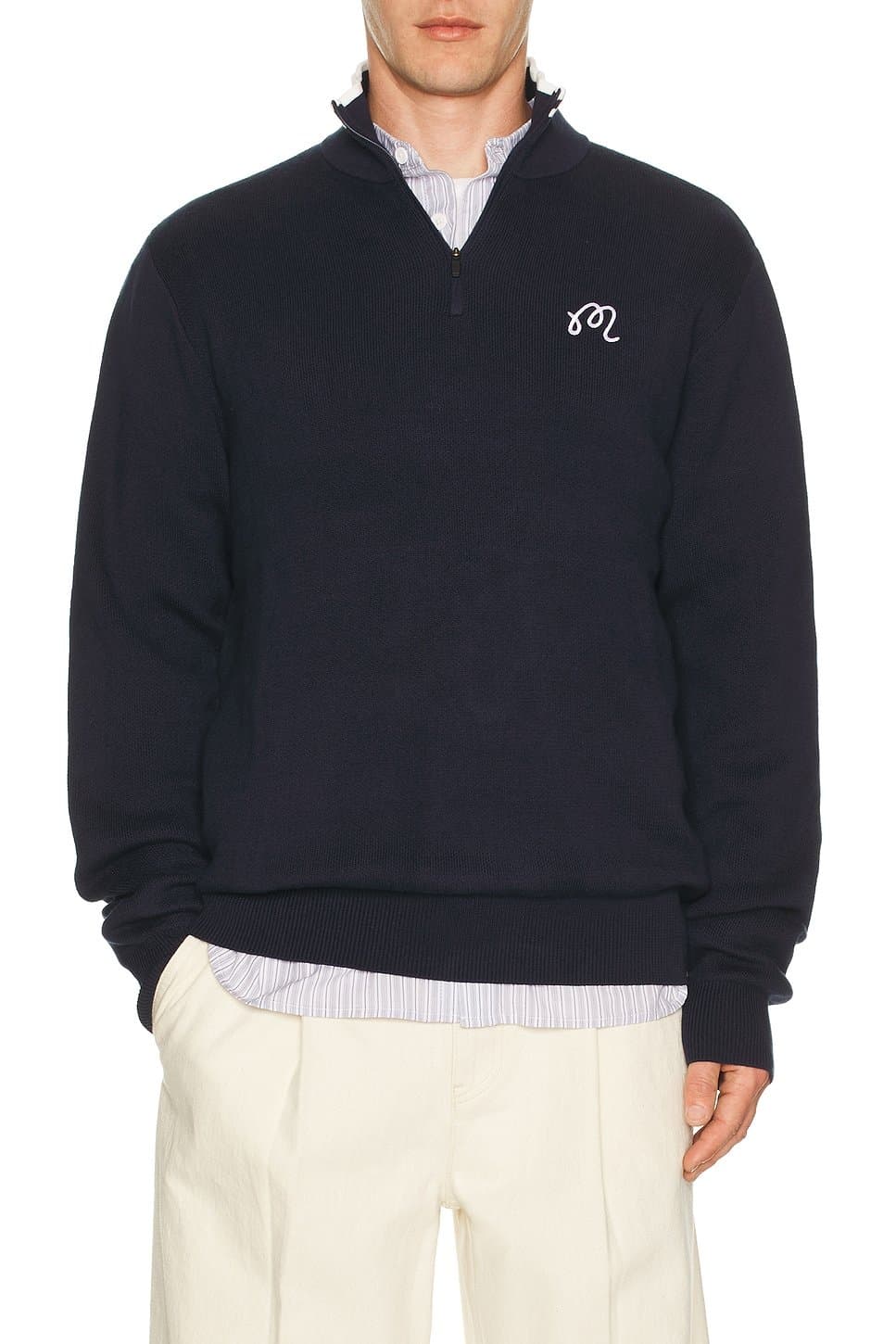 revolve Revolve Malbon Golf Navy Sweater with Crew Neck