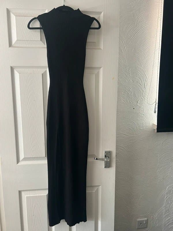 Bershka Berksha black knit dress