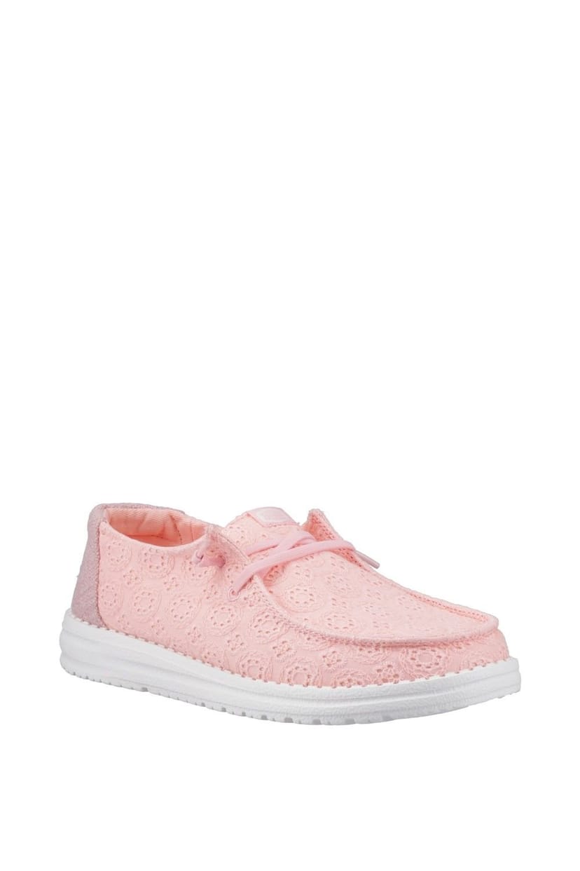 Hey Dude Hey Dude Women's Wendy Eyelet Lace Shoes in Pale Pink - 1