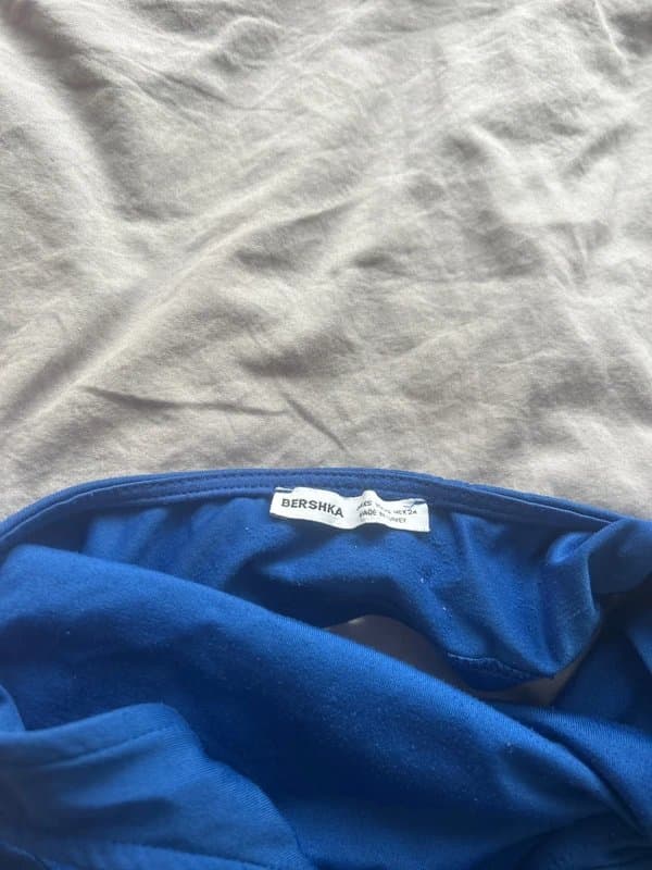 Bershka bershka blue backless top