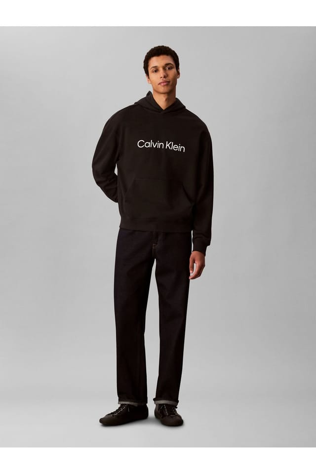 Calvin Klein Calvin Klein Women's Ls Eu Standard Logo 350Terry Po Black - 3
