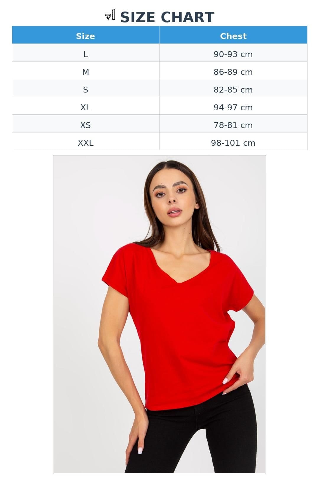 Love Lace Love Lace Women's Everyday Short Sleeve Heart Neck T-Shirt in Red - 4