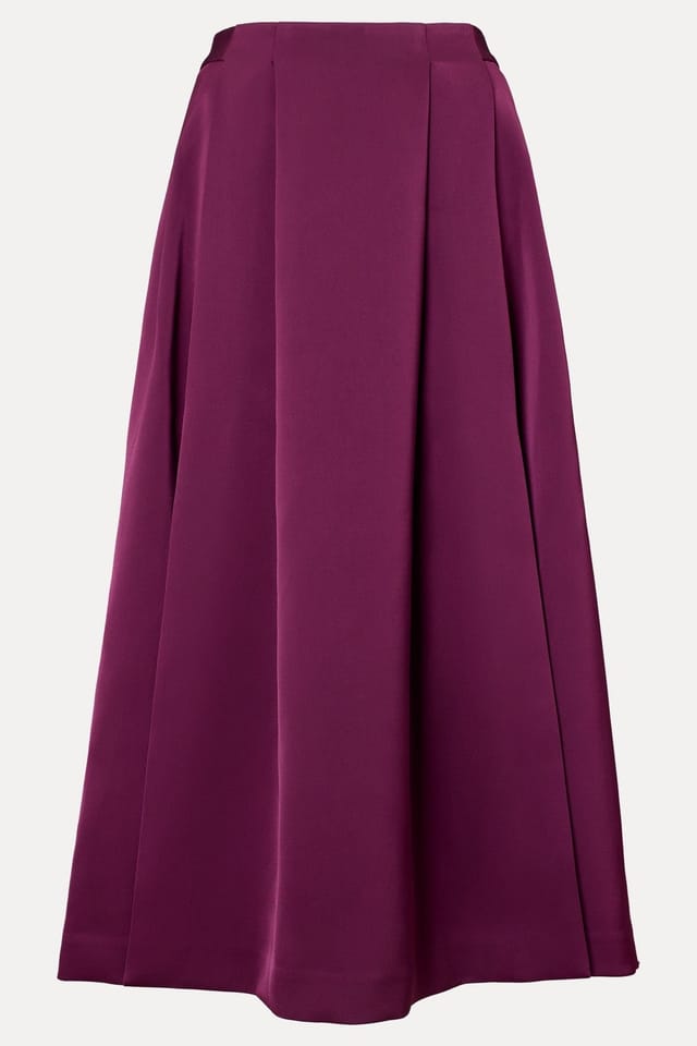 Phase Eight Phase Eight Women's Sally Pleated Midi Skirt in Wine - 2