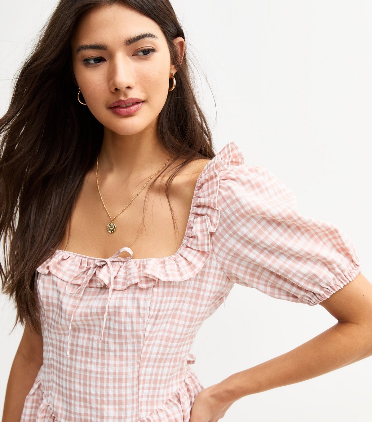 New Look Women's Pink Check Patterned Mini Dress New Look - 3