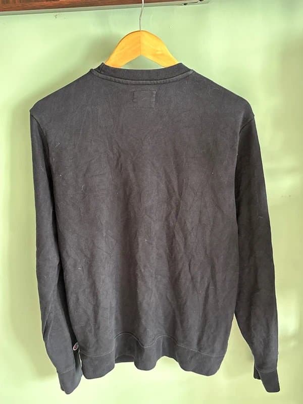Champion Champion Sweatshirt Navy Blue Crew Neck Logo Jumper Medium Unisex