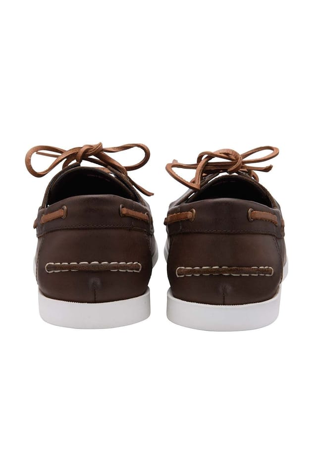 Frank Wright Frank Wright Men's Leather 'Reaney' Boat Shoes in Brown - 3