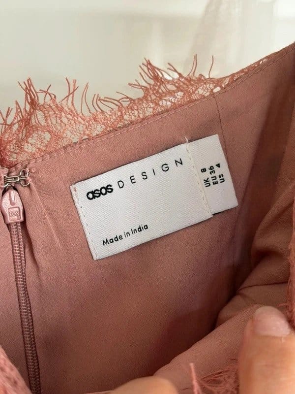 ASOS Design Rose Satin Corset Mini Dress