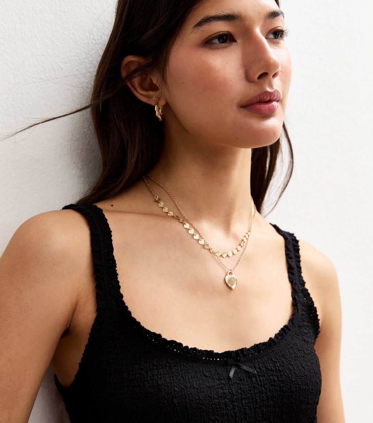 New Look Women's Black Textured Strappy Bow Mini Dress New Look - 3