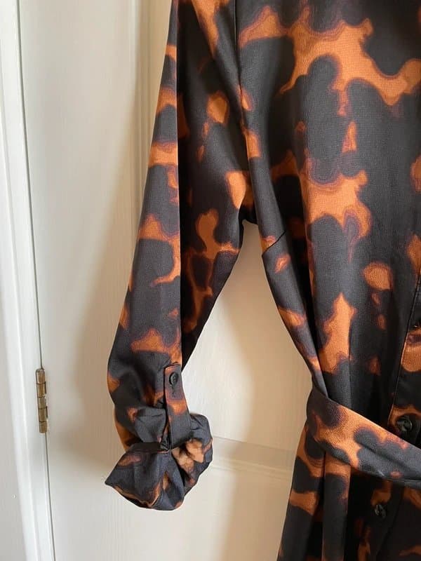 New Look New Look satin print shirt dress