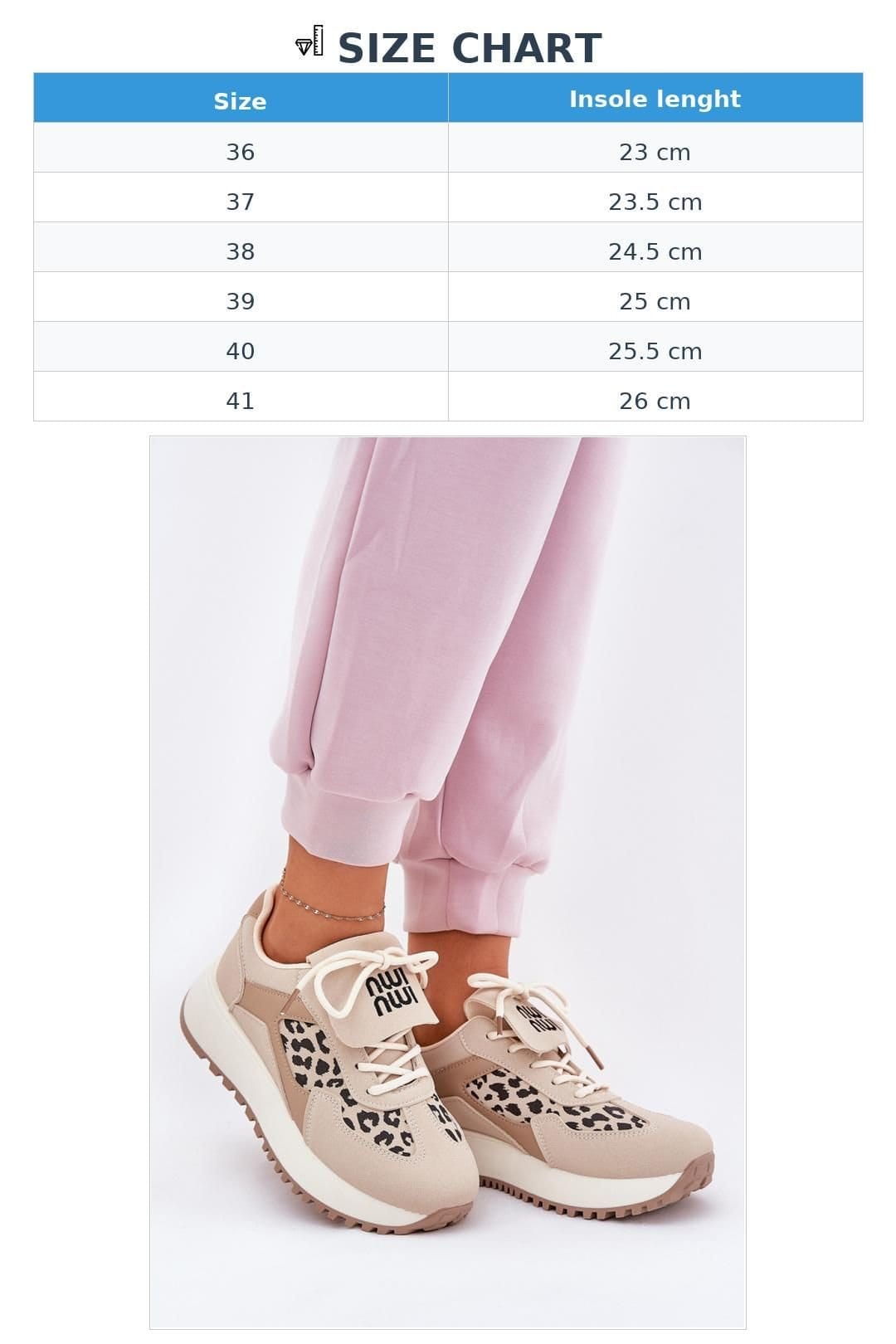 Love Lace Love Lace Women's Platform Suede Sports Sneakers with Rolled Slogan Detail in Beige - 4