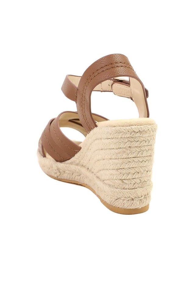 Bellissimo Bellissimo Women's Memory Foam Wedged Espadrilles in Tan - 3
